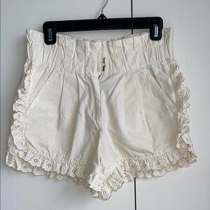 Sea NY Elegant Cream Lace Trim Women's Shorts